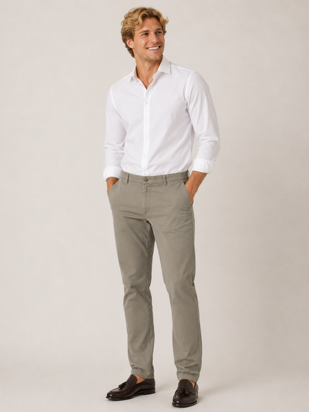PANTALONI UOMO RAGAZZO COTONE ZIP BOTTONE MARCA LUIGI MORINI ART. IMOLA 42-4312