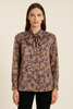 CAMICIA DONNA RAGAZZA FIOCCO BOTTONI FANTASIA MARCA JENNIFER CLOSE ART. 1523