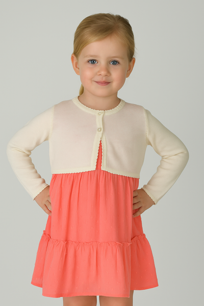 CARDIGAN BAMBINA BOTTONI LAVORATO MARCA LOSAN ART. 316-5790AL