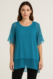 BLUSA DONNA RAGAZZA TAGLIE OVER VOILE MARCA GIUNE ART. BL148