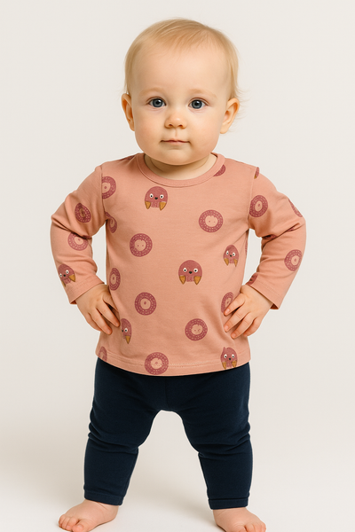 T-SHIRT BAMBINA MANICA LUNGA BOTTONCINI MARCA LOSAN ART. LBGAP0303 24032