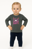 T-SHIRT BAMBINA COTONE BOTTONCINI MANICA LUNGA MARCA LOSAN ART. LGBAP0303 23017