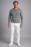 MAGLIA UOMO VISCOSA SCOLLO A V RIGHE MARCA CONSENSO ART. 5253118
