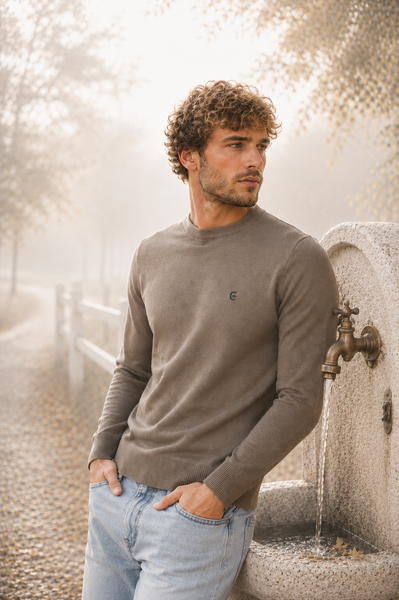 MAGLIONE UOM0 COVERI MOVING GIROCOLLO BASICO VISCOSA ART. TR1720