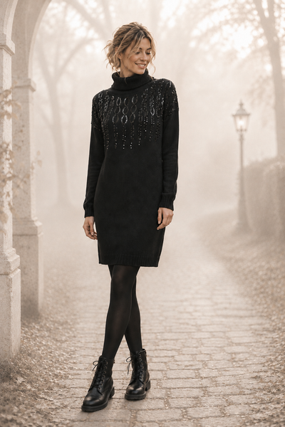 ABITO DONNA GRIFFAI DOLCEVITA MAGLIA CON PAILLET VISCOSA ART. 7032