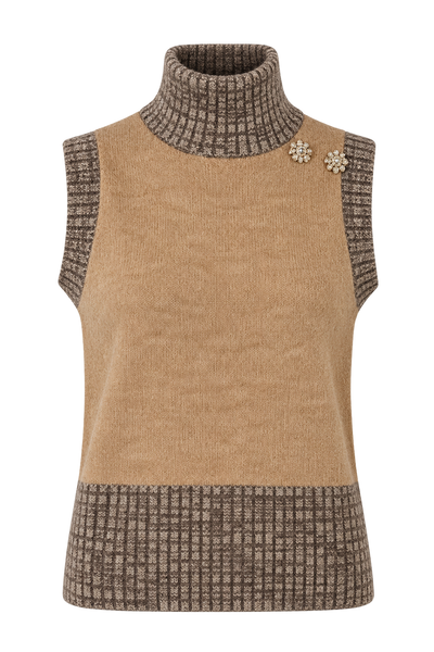GILET DONNA SEASONS OF GRACE COLLO LUPETTO BOTTONI GIOIELLO ART.  304