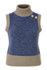 GILET DONNA SEASONS OF GRACE COLLO LUPETTO BOTTONI GIOIELLO ART.  304