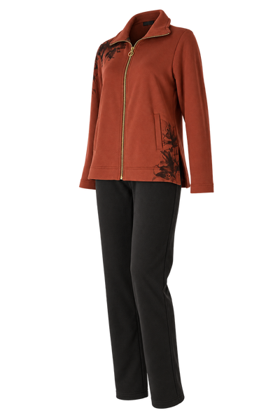 TUTA DONNA CAMPAGNOLO FELPA FULL ZIP PANTALONE TASCHE FELPATA ART.8Q76584