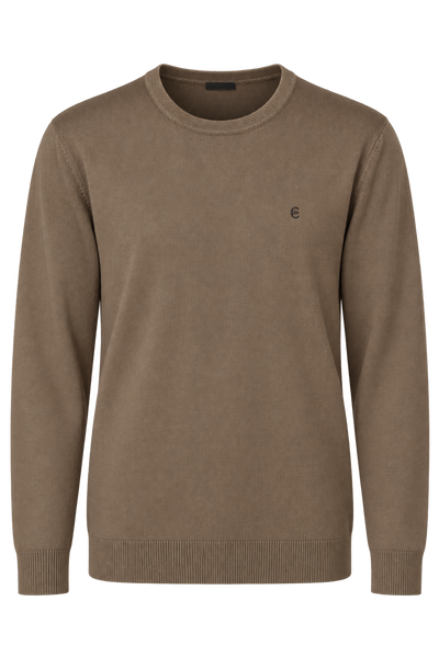 MAGLIONE UOMO COVERI TAGLIE OVER GIROCOLLO BASICO LOGO VISCOSA ART. OTR1765