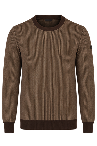 MAGLIONE UOMO RIFLE GIROCOLLO FILATO DUE COLORI LOGO VISCOSA ART. RFTR846