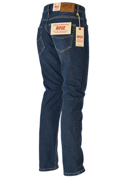 JEANS UOMO RIFLE CINQUE TASCHE ZIP BOTTONE REGULAR FIT ELASTICIZZATO ART. RF621