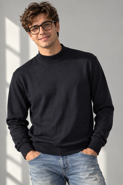 MAGLIONE UOMO IL GRANCHIO LUPETTO BASICO LOGO LANA ART. GRT1048
