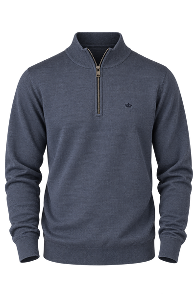 MAGLIONE UOMO IL GRANCHIO LUPETTO MEZZA ZIP LANA LOGO ART. GRT1047