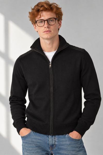 MAGLIONE UOMO IL GRANCHIO FULL ZIP COTONE LANA ART. GRT1044
