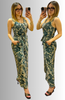 TUTA ELEGANTE DONNA TIFFOSI FANTASIA CANOTTA PALAZZO CINTURA ZIP BOTTONE TASCHE ART. 10061060881