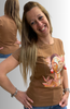 T-SHIRT DONNA GRIFFAI COTONE STAMPA MANICA CORTA  GIROCOLLO ART. 6504
