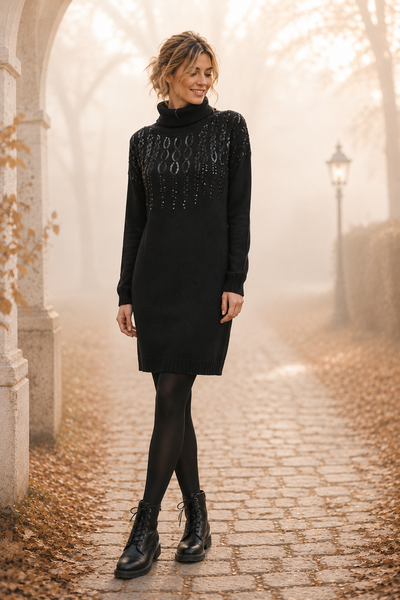 ABITO DONNA GRIFFAI DOLCEVITA MAGLIA CON PAILLET VISCOSA ART. 7032