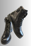 SCARPA UOMO NERO GIARDINI B.A.G.PELLE LISCIA ZIP LATERALELACCI STIVALETTO ART 15010202