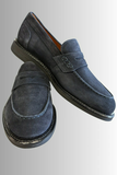 SCARPE UOMO NERO GIARDINI B.A.G.IN CAMOSCIO MOCASSINOMORBIDO PLANTARE ART 1400341U