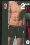 2 BOXER BIPACK BICOLOR UOMO INTIMO SQUADRA CALCIO MILAN HERMET