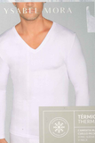 MAGLIA INTIMA UOMO YSABEL MORA SCOLLO V MANICA LUNGA TERMICA  ART.70101