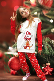 PIGIAMA BAMBINA TERMO COTONE NATALE CHRISTMAS NOTTINGHAM ART.39704B