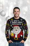 MAGLIONE UOMO DONNA GIROCOLLO NATALE BABBO NATALE BIRRA MARCA JULE ART.LED6