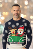 MAGLIONE UOMO POLSINI FASCIA NATALE MARCA JULE ART.ACR-20