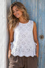 CANOTTA DONNA GRIFFAI PIZZO SANGALLO SPACCHI CHIUSI DA NODO COTONE ART. DGP8005