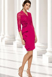 ABITO DONNA RAGAZZA CERIMONIA ELEGANTE TUBINO PIZZO FIORE MARCA CARLA RUIZ ART.94500