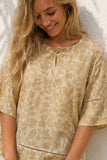 CASACCA DONNA SILCO GIROCOLLO CON V  MANICA TRE QUARTI TRAFORATA FIORATA ART.103