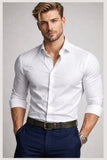 CAMICIA UOMO ZENOBI VESTIBILITA SLIM COLLO MEZZO FRANCESE MANICA LUNGA PURO COTONE ART.2130