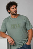T-SHIRT UOMO RIFLE TAGLIE OVER GIROCOLLO STAMPA LOGO COTONE ART. ORFT600