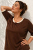 T-SHIRT DONNA SILCO CONFORMATA GIROCOLLO MANICA TRE QUARTI BORDINO ART.526