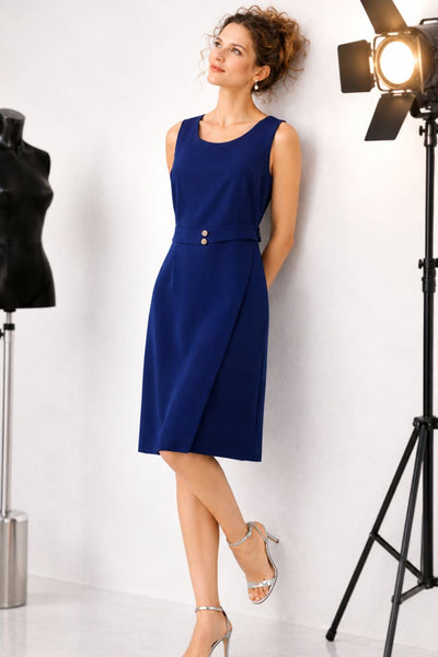ABITO DONNA GABRIELLA ZIP SMANICATO SPACCO ELEGANTE ART.ILARY
