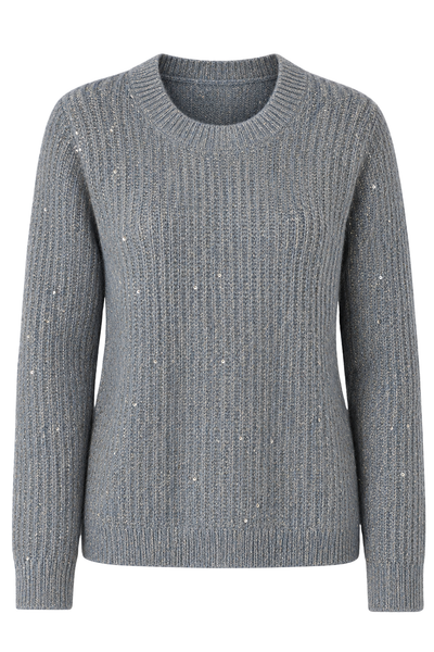 MAGLIONE DONNA  SEASONS OF GRACE GIROCOLLO COSTA INGLESE LUREX ART. 338