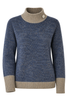MAGLIONE DONNA SEASONS OF GRACE LUPETTO BORDI IN CONTRASTO ART. 302