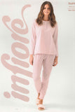 PIGIAMA DONNA RAGAZZA PURO COTONE SERAFINO BOTTONI MICRO FANTASIA INFIORE ART.BNN654119
