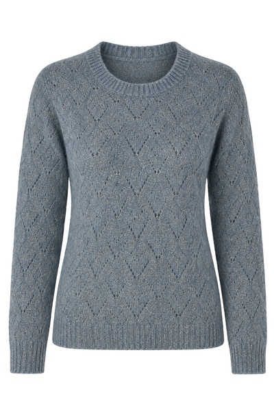MAGLIONE DONNA SEASONS OF GRACE GIROCOLLO LAVORATO LUREX ART. 337