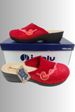 CIABATTE PANTOFOLE DONNA RAGAZZA MORBIDA CALDA RICAMO MARCA INBLU ART.BJ130