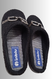 CIABATTA PANTOFOLA DONNA FLUFFY CON FIBBIA MORBIDA ELEGANTE INBLU ART.EC100