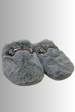 PANTOFOLA CIABATTA DONNA ECOPELLICCIA PELUCHE CALDA MARCA INBLU ART. LB106