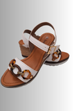 SANDALO COMODO DONNA RAGAZZA ZEPPA CATENA CINTURINO MARCA INBLU ART. FG38