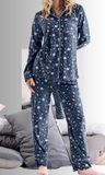 PIGIAMA DONNA INFIORE MICROCORAL APERTO BOTTONI FANTASIA ART. SPC652845