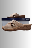 CIABATTA DONNA FASCIA CON STRAPPO REGOLABILE STRASS INBLU ART. PV02
