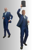 ABITO CERIMONIA UOMO CLUI L.M.C. TRE PEZZI GIACCA PANTALONE GILET DROP4 ART. CLVTD4-44