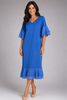 ABITO DONNA ELEGANTE SCOLLO MEZZA MANICA MORBIDO LEGGERO VOILE MARCA DONNAMICA ART. 5218