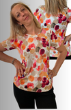 T-SHIRT DONNA GAIA B. MANICA CORTA FANTASIA GIROCOLLO VISCOSA ELASTICIZZATA ART. 299G3