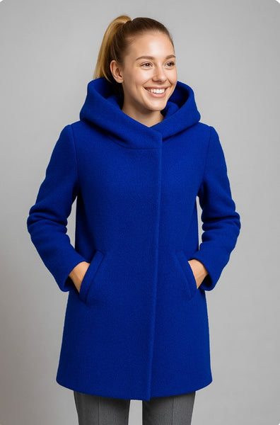 CAPPOTTO DONNA CONFORMATO BOTTONI CAPPUCCIO TASCHE MARCA LUISA VIOLA ART. 8935F