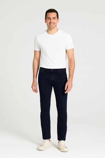 JEANS UOMO ZIP BOTTONE TASCHE SCURO REGOLARE MARCA HOLIDAY ART. MICKY